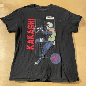 Naruto Black Graphic T-Shirt Kakash Large (LU)